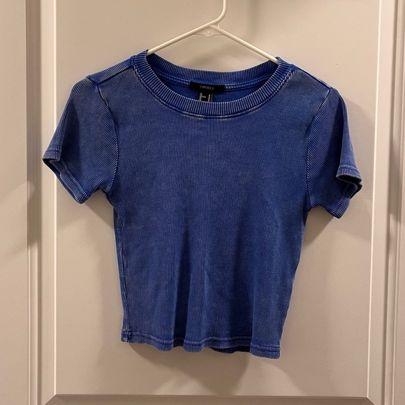 Acid wash blue crop top - Picture 1 of 4